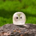 Mini lichtgevende uil figuur, schattig micro landschap diy hars ornament voor bureaudecoratie - Kleine Uil - Transparant Lichtgevend