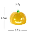 Mini figura de calabaza de Halloween de resina adorno de escritorio decoración micro paisaje - Calabaza sonriente - Transparente y luminosa
