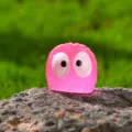 Mini roze lichtgevende spook figuur microlandschap DIY decoratieve accessoire bureau - Kleine Uil - Transparant Lichtgevend Rozerood