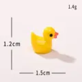 Miniature yellow duck resin figurine desktop ornament cute micro landscape accessory - Solid Color Duck - Yellow