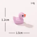 Mini pink resin duck ornament, cute micro landscape diy accessory, small desktop figurine. - Solid Color Duck - Purple