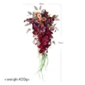 Bouquet de mariée cascade fleurs artificielles rouges style longue goutte chic. - Fuchsia