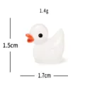 Miniature canard lumineux détail, 1.5cm mignon résine DIY micro paysage accessoire. - Transparent