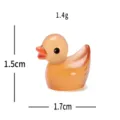 Mini figurine de canard jaune en résine, idéale pour micro-paysage DIY et déco de bureau. - Café