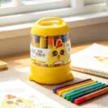 Portable bucket oil pastel set for children drawing, coloring, and creative art activities. - Color 18