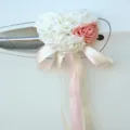 Wedding car door handle flower decoration PE foam rose heart shaped ribbons wedding party supplies - Large Heart Ribbon - Color No. 7