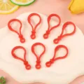Red plastic bulb lobster clasps colorful DIY jewelry accessories keychains pendants - Red