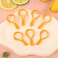 Colorful plastic bulb lobster clasps for DIY jewelry making and toy hanging accessories. - Orange