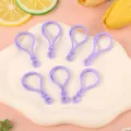 Colorful plastic bulb lobster clasps keychain DIY jewelry accessories toy pendant set - Purple