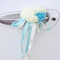Wedding car decoration flower door handle PE rose ribbon romantic wedding party decor - Small Heart Ribbon - Color No. 4