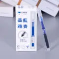 Boligrafo de gel de tinta liquida 0.5mm boligrafo de secado rapido escritura suave tinta azul - 12 Piezas/Paquete / Azul
