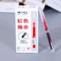 Bolígrafo de gel líquido 0.5mm de secado rápido y escritura suave para material escolar. - 12 Piezas/Paquete / Rojo