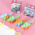 Kids DIY dinosaur building block toys set, educational assembly toy with screwdriver. - Box Packaging