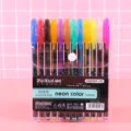 12-color neon glitter gel pens set, smooth writing colorful markers for kids drawing and coloring. - 12-Color Glitter Pens