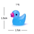 Détail de la figurine de canard en résine miniature lumineuse, mignon accessoire DIY. - Bleu foncé