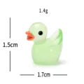 Figurine de canard vert lumineux miniature en résine jouet accessoire de micro paysage - Vert