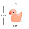 Mini canard lumineux en résine micro paysage accessoire de bricolage taille 1.5cm - Orange