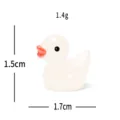 Mini figurine de canard blanc lumineux mignon accessoire DIY résine micro paysage bureau - Semi-transparent