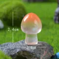 Kleine leuchtende Harz Pilz Miniatur Figur für Moos Mikrolandschaft Gartenarbeit und Topfpflanzen Dekor. - Oranger Pilz