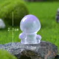 Mini leuchtende Harz Pilz Figur für Moos Mikrolandschaft Gartenarbeit und Heimdekoration. - Drei lila Pilze