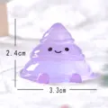 Luminous melting Christmas tree resin miniature figurine, cute snow landscape decor ornament. - Melting Christmas Tree - Purple