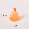 Orange Mini Bubble Christmas Tree Ornament Resin Micro Landscape Snow Scene Decor 2.5cm - Small Grape Christmas Tree - Orange
