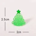 Miniature green resin Christmas tree figurine ornament for DIY micro landscape decor 2.5cm - Small Grape Christmas Tree - Green