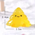 Cute luminous melted Christmas tree resin figurine for micro landscape snow scenery DIY decor. - Yellow Melting Christmas Tree
