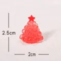 Mini red resin Christmas tree micro landscape figurine DIY festive party decoration props - Red Grape Christmas Tree