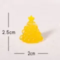 Miniature resin Christmas tree ornament, yellow grape design with star top, 2.5x2cm DIY decor. - Yellow Grape Christmas Tree