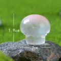 Miniatur leuchtende Harz Pilz Figur, niedliche Mikro Landschaft Topfpflanze Dekoration - Rosa eingedellter Pilz