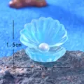 Mini Harz Muschel mit Perle Figur für Mikro Landschaft Fischbecken Dekoration Ornament - Perlenmuschel
