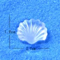 Mini Harz Muschel Ornament fuer Mikro Landschaft Fischkueste Dekoration, perlmuttweiss Variante. - Transparente Muscheln