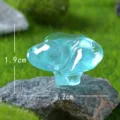 Mini figurine champignon en resine bleue pour micro paysage de mousse pot 1.9x3.2cm - Ganoderme luisant bleu
