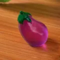 Mini figura de berenjena de resina juguete, lindo morado micro paisaje bricolaje miniatura - Berenjena