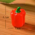 Miniatura pimiento rojo resina estatuilla lindo verdura simulada bricolaje micro paisaje - Pimiento Rojo
