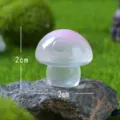 Mini champignon lumineux en resine pour decoration de plantes en pot de jardin miniature 2cm - Champignon à pois violets