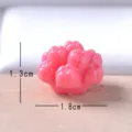 Miniature resin flower bouquet ornament, cute pink cartoon rose tulip decor for micro landscape. - Pink Tulip