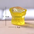 Mini yellow resin flower pot ornament micro landscape desktop decor size 1.6cm - Yellow Base