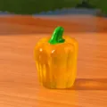 Mini figura de pimiento amarillo de resina, lindo micropaisaje adorno de escritorio - Pimiento Amarillo