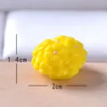 Miniature yellow resin flower ornament for micro landscape desktop decor, cute craft 1.4x2cm. - Yellow Lily