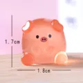Niedliche leuchtende Harz Schwein Figur Mini Desktop Dekoration Mikrolandschaft DIY Spielzeug - Orange