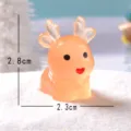 Adorabile renna in resina con naso a cuore rosso, perfetta per decorare micro paesaggi fai da te. - Renna di Natale in piedi - arancione