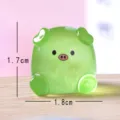 Süßes grünes Harz Schwein Miniatur Figur DIY Mikro Landschaft Tischdekoration 1.8cm - Grün
