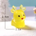 Graziosa statuetta di renna in resina luminosa in piedi accessorio per fai da te - Renna di Natale in piedi - giallo