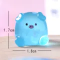 Blaues leuchtendes Harz Schwein Miniatur Figur DIY Mikro Landschaft Desktop Zubehör - Blau