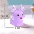 Figurine de cerf en résine violette, ornement mini élant mignon pour bricolage et micro-pays. - Renne de Noël debout - Violet