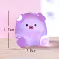Mini figurine cochon violet lumineux résine mignon micro paysage bureau accessorio deco - Violet