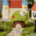 Micro paisaje musgo casa de árbol miniatura estatueta escritorio jardín decoración conejo - Pequeña casa del árbol