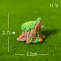 Miniatur Harz Baumstumpf Ornament mit Moos Pilzen fuer Mikro Landschaft Bonsai Dekoration. - Pilz und Baumstumpf